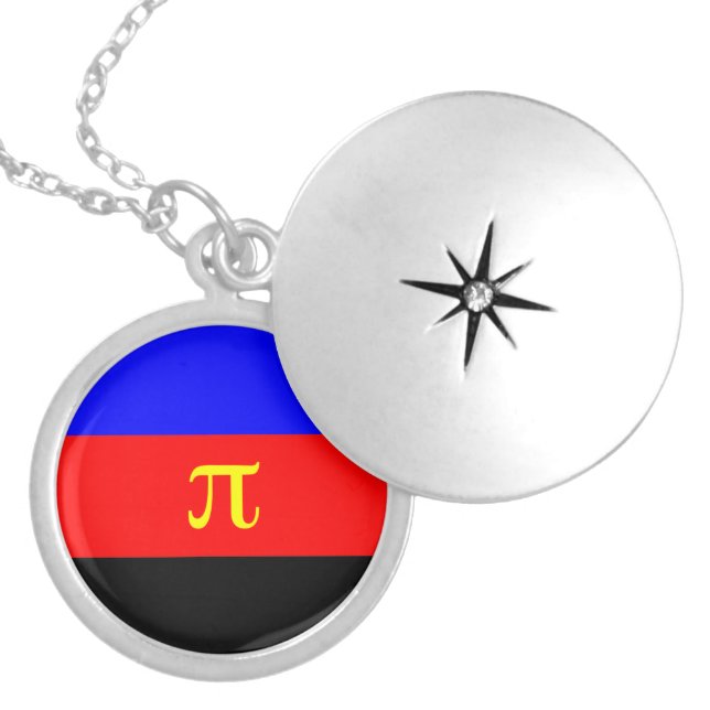 Polyamory Pride Flag Locket Necklace (Front)