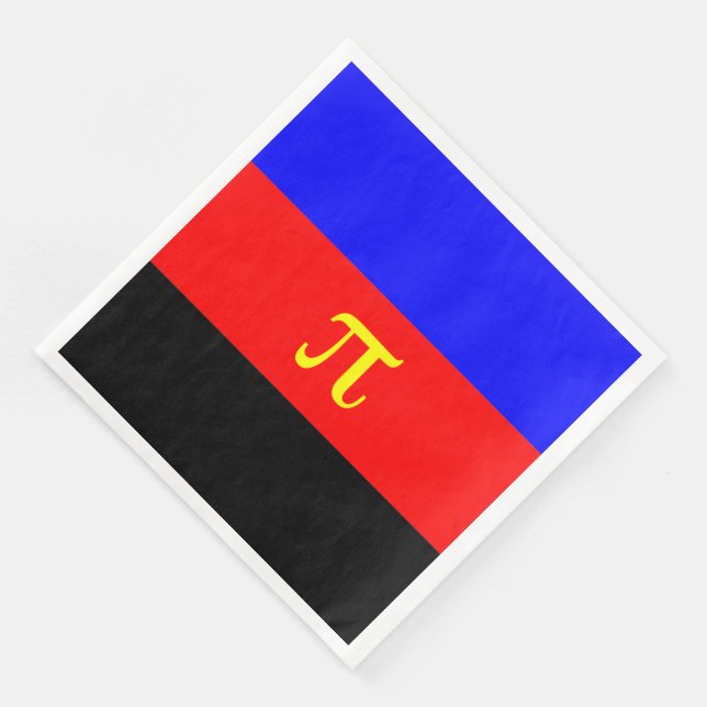Polyamory Pride Flag Paper Dinner Napkins (Corner)