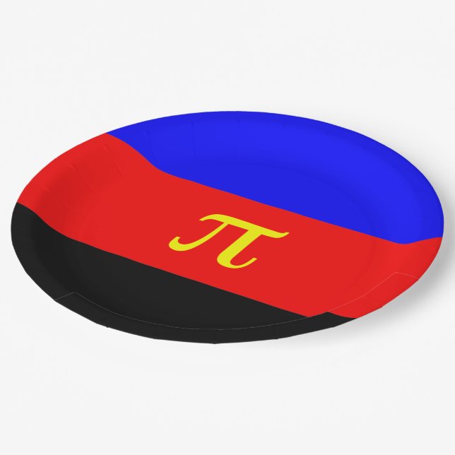 Polyamory Pride Flag Paper Plates (Angled)