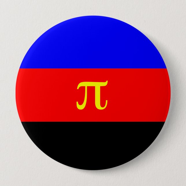 Polyamory Pride Flag Pinback Button (Front)