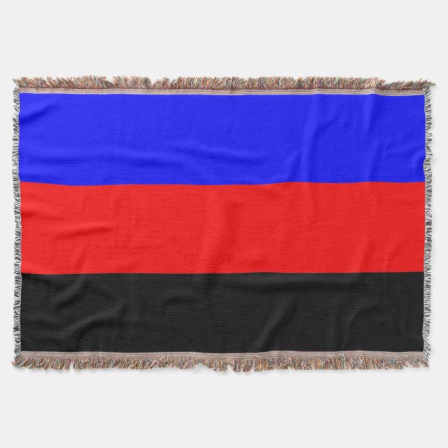 Polyamory Pride Flag Stripes Throw Blanket (Front)