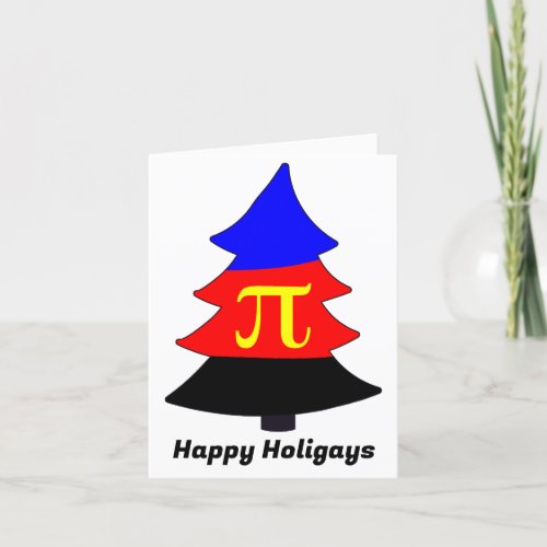 Polyamory Pride Holigay Tree Holiday Card