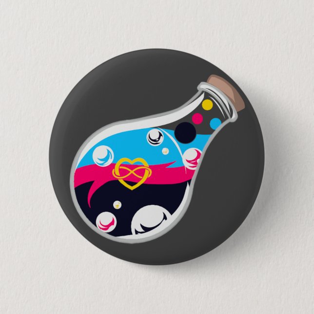 Polyamory Pride Potion Button (Front)