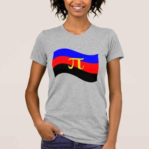 Polyamory Pride Symbol Wavy Flag T_Shirt