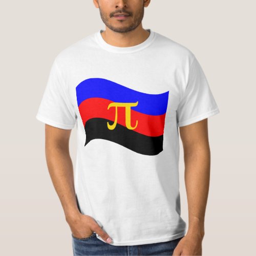 Polyamory Pride Symbol Wavy Flag T_Shirt