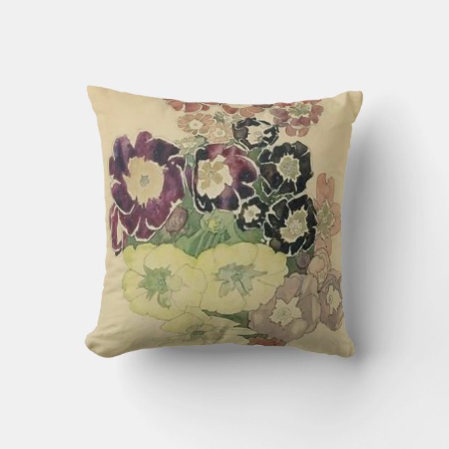 Polyanthus Walberswick by Charles Mackintosh Throw Pillow (Front)