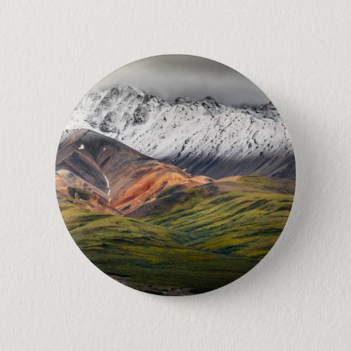 Polychrome mountain Denali NP Alaska Button