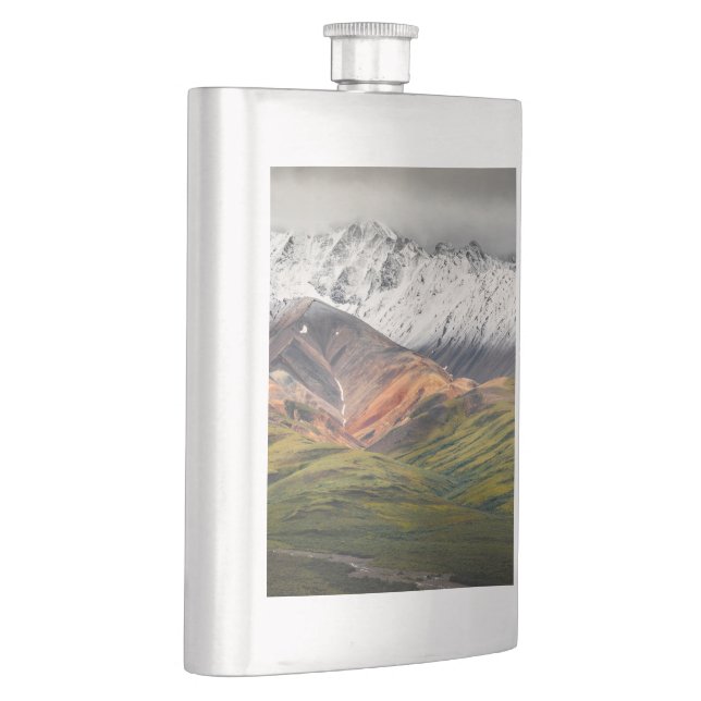 Polychrome mountain, Denali NP, Alaska Flask (Right)