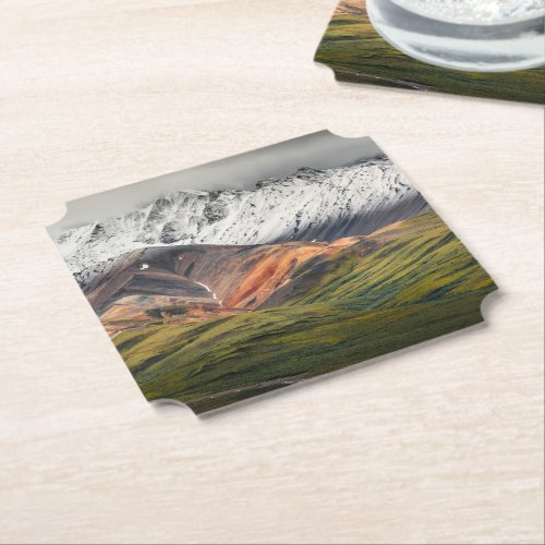 Polychrome mountain Denali NP Alaska Paper Coaster