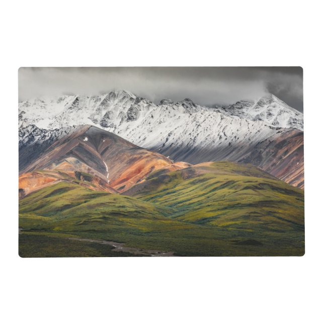 Polychrome mountain, Denali NP, Alaska Placemat (Back)