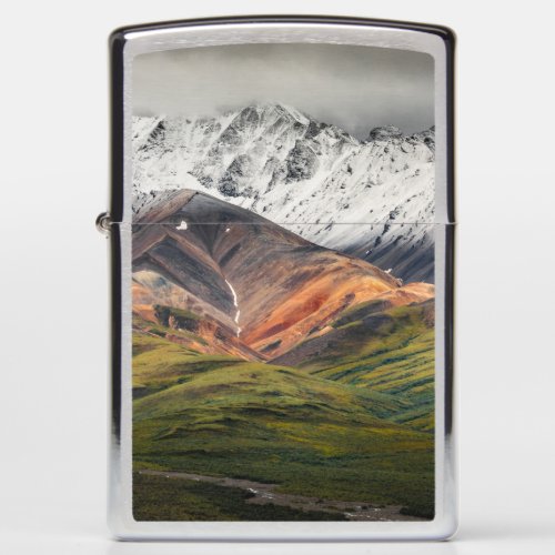Polychrome mountain Denali NP Alaska Zippo Lighter