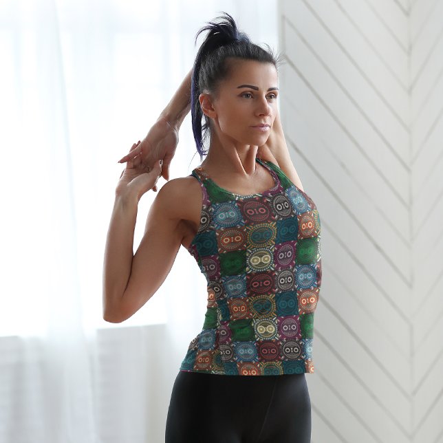 Polychrome Owls Tank Top (Creator Uploaded)