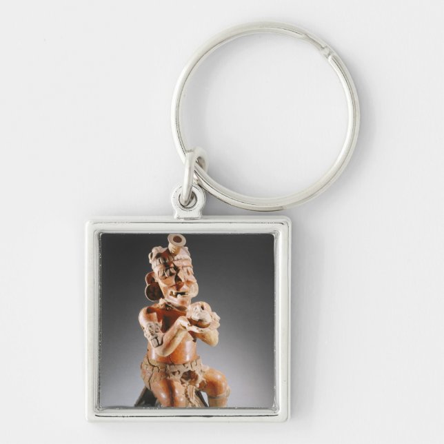 Polychrome two-part effigy vessel, perhaps keychain (Front)