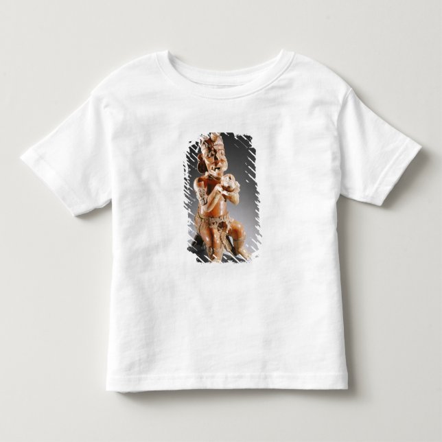 Polychrome two-part effigy vessel, perhaps toddler t-shirt (Front)