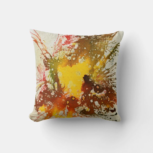 Polychromoptic #10 by Michael Moffa Throw Pillow (Front)