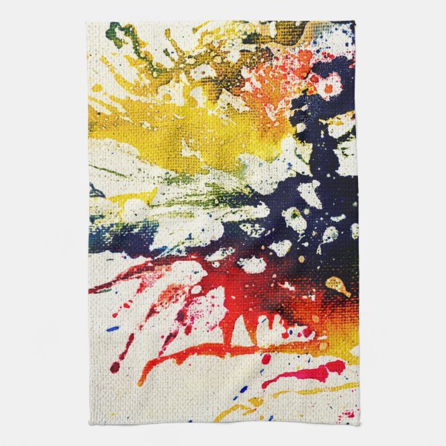 Polychromoptic #13B by Michael Moffa Kitchen Towel (Vertical)