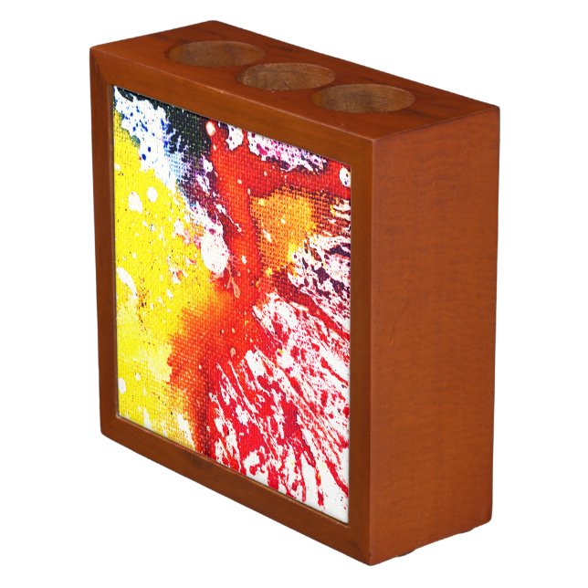 Polychromoptic #13C by Michael Moffa Pencil Holder (Angled)