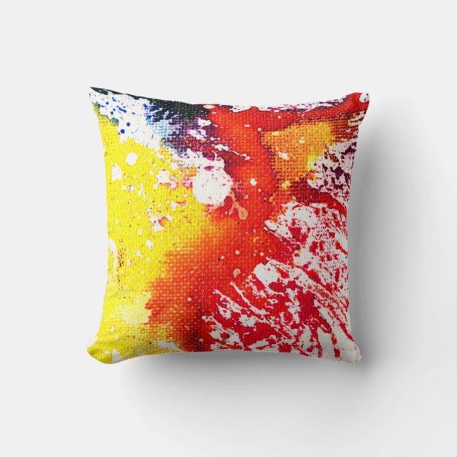 Polychromoptic #13C by Michael Moffa Throw Pillow (Front)