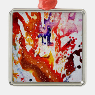 Polychromoptic #1A by Michael Moffa Metal Ornament