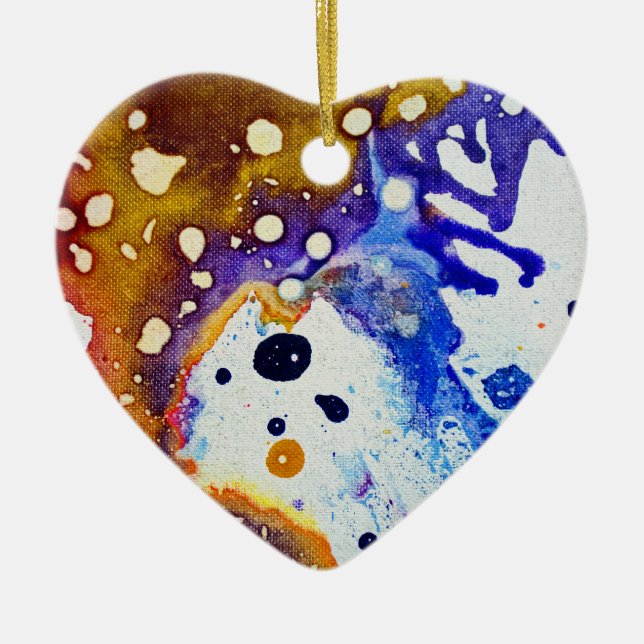 Polychromoptic #1B by Michael Moffa Ceramic Ornament (Front)