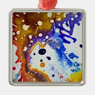 Polychromoptic #1B by Michael Moffa Metal Ornament