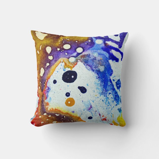 Polychromoptic #1B by Michael Moffa Throw Pillow (Front)