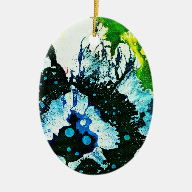 Polychromoptic #2C by Michael Moffa Ceramic Ornament (Front)