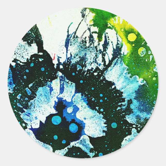 Polychromoptic #2C by Michael Moffa Classic Round Sticker (Front)