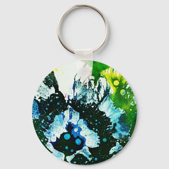 Polychromoptic #2C by Michael Moffa Keychain (Front)