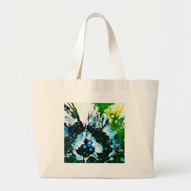 Polychromoptic #2C by Michael Moffa Large Tote Bag (Front)