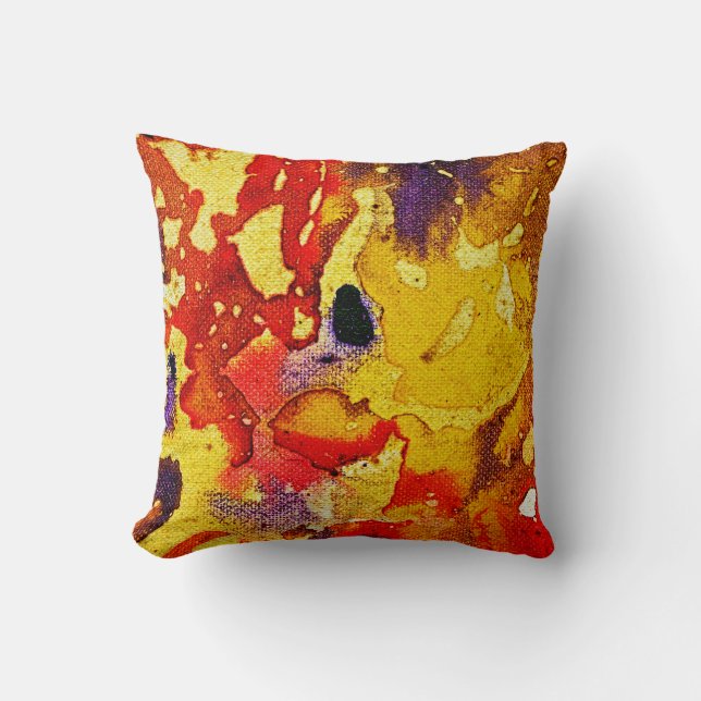 Polychromoptic #3 by Michael Moffa Throw Pillow (Front)