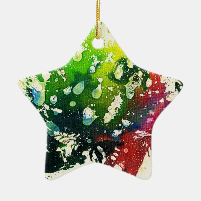 Polychromoptic #4 by Michael Moffa Ceramic Ornament (Front)