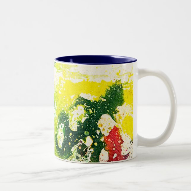 Polychromoptic #4 by Michael Moffa Two-Tone Coffee Mug (Right)