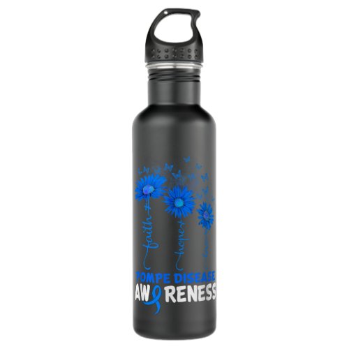 Polycystic Kidney Disease Awareness Faith Hope Lov Stainless Steel Water Bottle