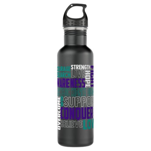 Polycystic Kidney Disease Awareness PKD Related Te Stainless Steel Water Bottle