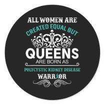 Polycystic Kidney Disease Awareness Ribbon  Classic Round Sticker