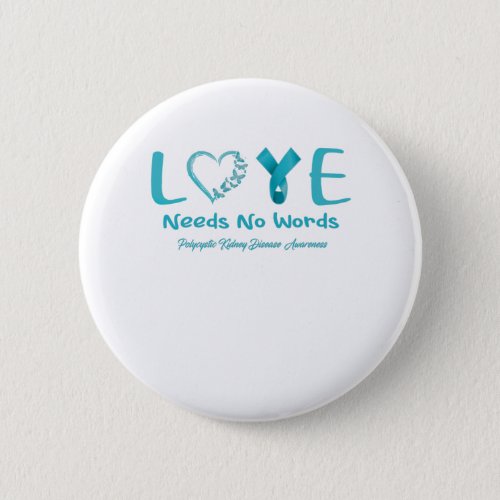 Polycystic Kidney Disease Awareness Ribbon Support Button
