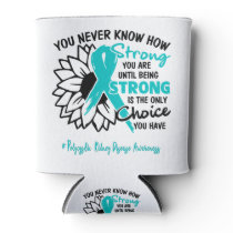 Polycystic Kidney Disease Awareness Ribbon Support Can Cooler
