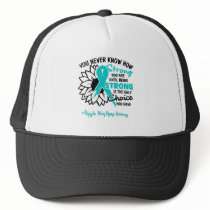 Polycystic Kidney Disease Awareness Ribbon Support Trucker Hat