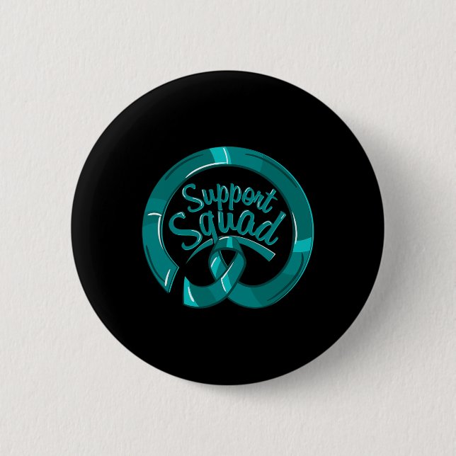 Polycystic Kidney Disease Awareness Support Squad  Button (Front)