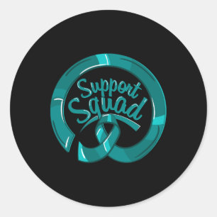 Polycystic Kidney Disease Awareness Support Squad  Classic Round Sticker