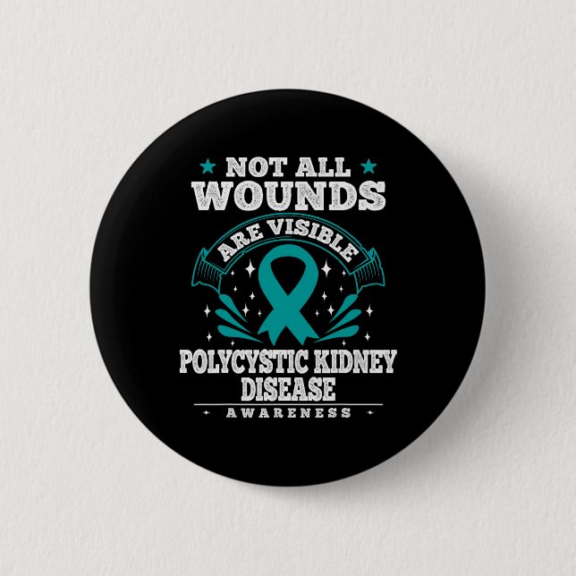 Polycystic Kidney Disease Gift - Pkd Awareness  Button (Front)