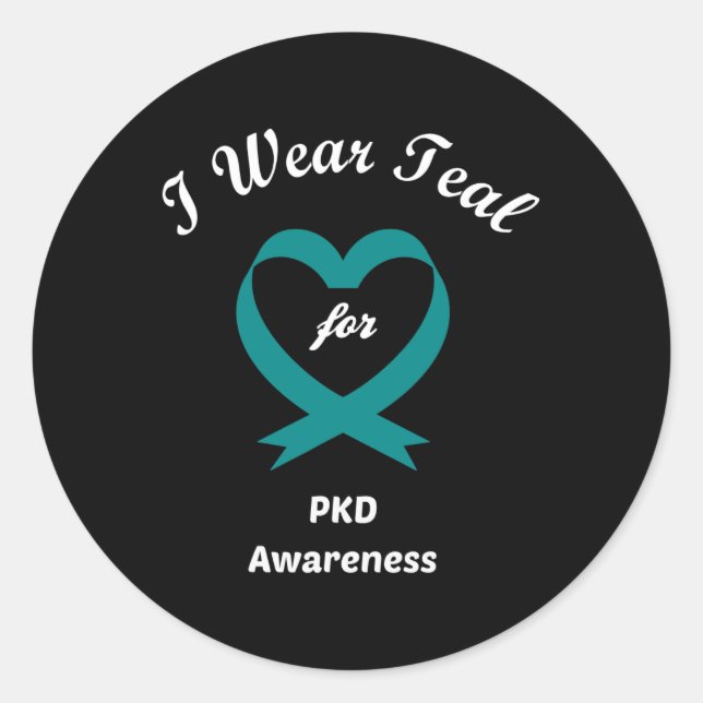 Polycystic Kidney Disease Pkd Awareness Support  Classic Round Sticker (Front)