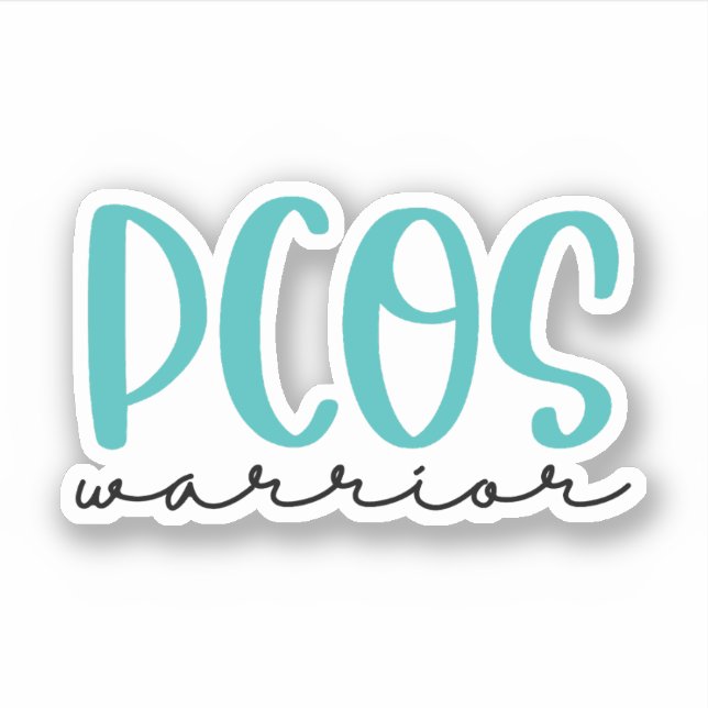 Polycystic Ovary Syndrome Awareness, PCOS Warrior Sticker (Front)
