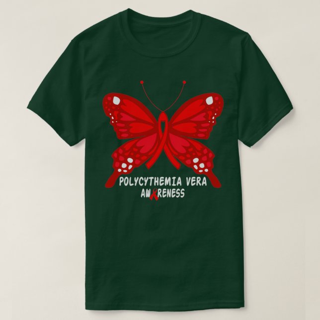 POLYCYTHEMIA VERA AWARENESS BUTTERFLY T-Shirt (Design Front)