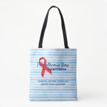 Polycythemia Vera Awareness Striped Tote Bag