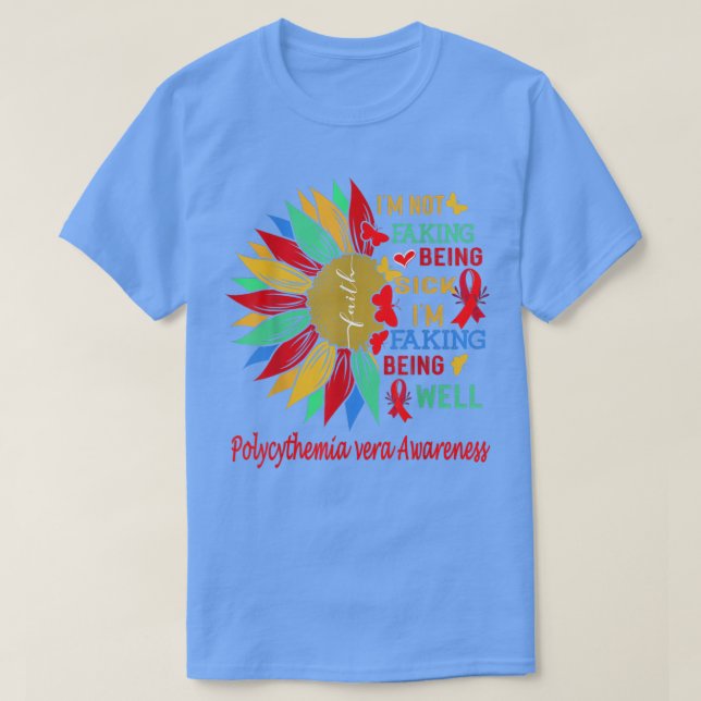 Polycythemia vera awareness sunflower  T-Shirt (Design Front)