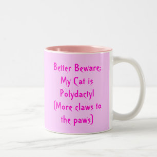 Polydactyl watch cat! Two-Tone coffee mug