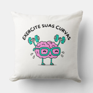 Polyester Almofada Exercises Its Curves Throw Pillow