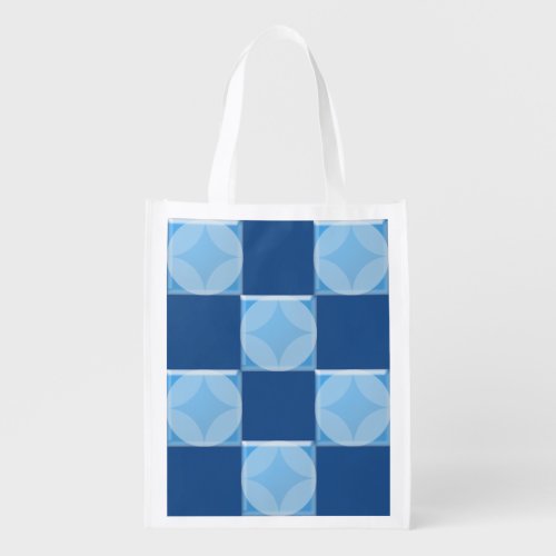 Polyester Bag _ Blue Tile Motif